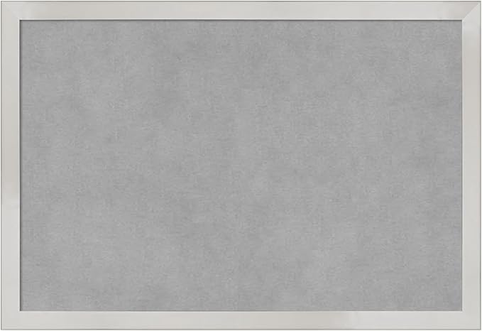 Amanti Art Silver Framed Magnetic Board 13x19 Small Vision Board for use with Magnets, 100% Metal Sheet to Display Items as Office Decor or for Home Organization in mudroom, Kitchen or Kids Room