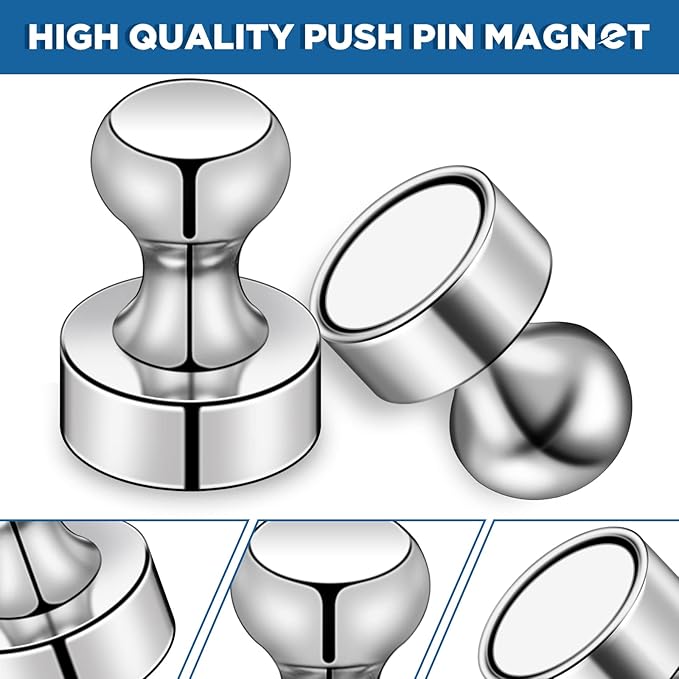 LOVIMAG Fridge Magnets 40Pcs Refrigerator Whiteboard Small Strong Magnet Classroom Kitchen Accessories Decorative Locker Set Decor Must Haves Office Calendar Refrigerador Magnetic Cute Crafts Silver