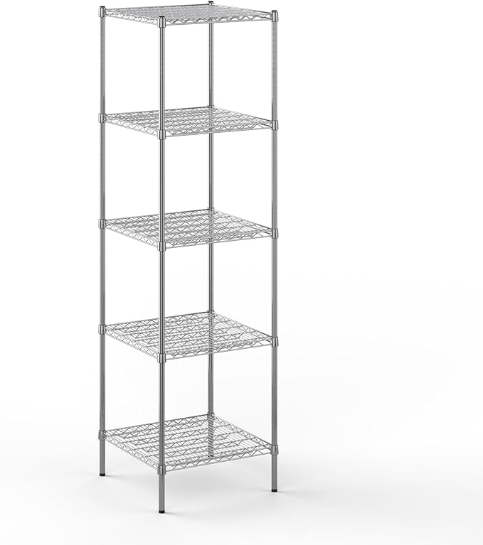 Regal Altair 24" Deep x 24" Wide x 86" Height Wire Shelving Kit | 5-Tier | NSF Commercial Storage Rack Unit