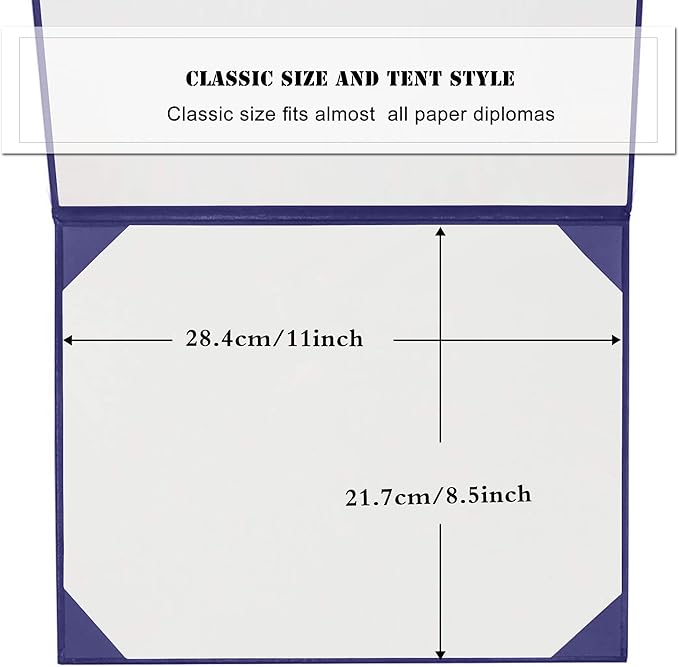 Diploma Cover 8.5” x11” Diploma Holder of Graduation Leatherette Padded Certificate（Tent Style),40-Pack