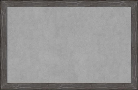 Amanti Art Grey Framed Magnetic Board 23x35 Large Vision Board for use with Magnets, 100% Metal Sheet to Display Items as Office Decor or for Home Organization in mudroom, Kitchen or Kids Room
