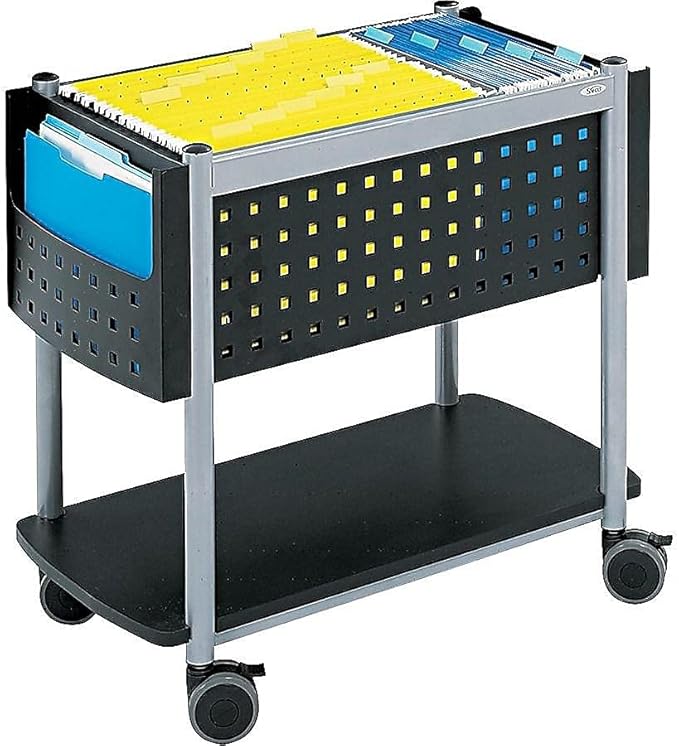 Safco, Scoot Open Top, Rolling Mobile File Cart, Fits Letter and Legal-Size Hanging Folders