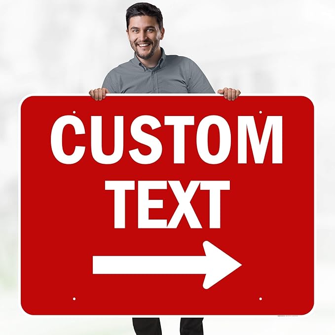 Custom Arrow,Custom Directional Sign, Right Arrow, 36x48 Inches, Rust Free DiBound, Fade Resistant, Made in USA by My Sign Center