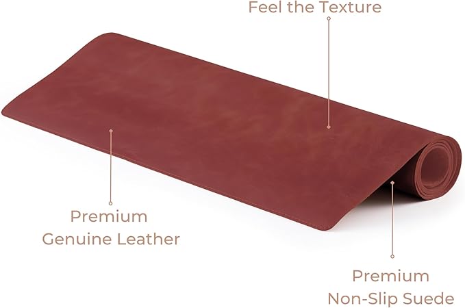 Node Leather - Genuine Leather Desk Mat - Executive Real Leather Desk Pad - Large (18 3/4" X 35 3/4") | Non-Slip Desk Blotter