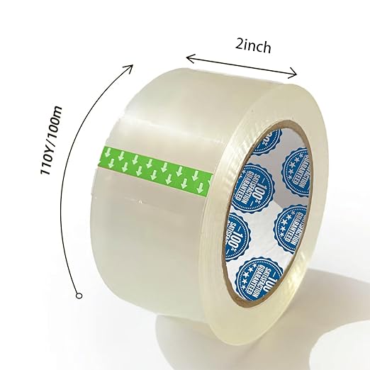 2 Inch x 110 Yards Packing Tape（36 Rolls）, Clear Shipping Tape for Boxes, Strong Adhesive for Packaging, Sealing, Moving, Storage，Lightweight Packing