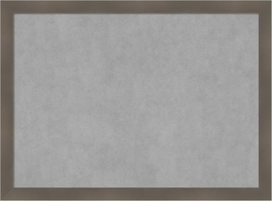 Amanti Art Grey Framed Magnetic Board 22x30 Medium Vision Board for use with Magnets, 100% Metal Sheet to Display Items as Office Decor or for Home Organization in mudroom, Kitchen or Kids Room