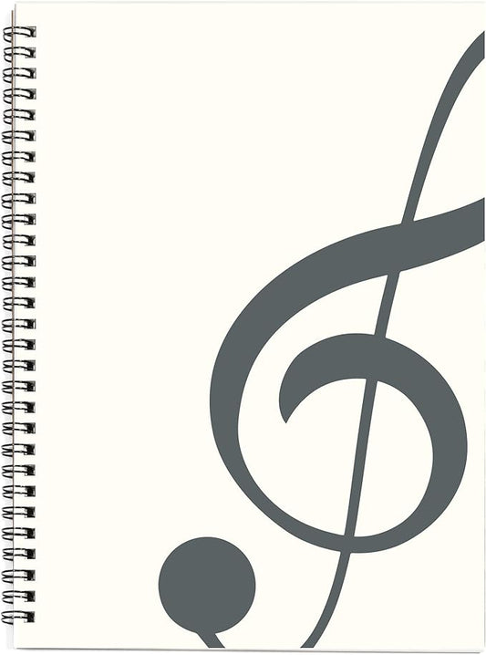 MAXCURY Blank Sheet Music Composition Manuscript Staff Paper Art Music Notebook Black 100 Pages 26x19cm (White/Grey Green)