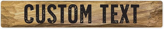 Custom Sign, Custom Street Sign, 11 Font Colors, 13 Font Styles, 4 Hole Options, 22 Sizes, 6x36 Inches, Rust Free DiBound, Fade Resistant, Made in USA by My Sign Center (Stone)