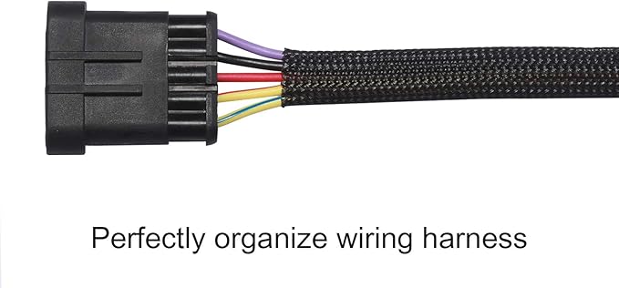 25ft - 3/4 inch PET Expandable Braided Sleeving – Black – Alex Tech Braided Cable Sleeve
