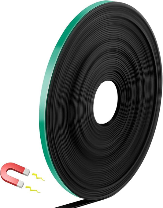 AmazingSpark Magnetic Tape Roll Thin Strips, 1/4 Inch x 33 Feet Magnetic Board Dividers Whiteboard Graphic Decorative Tape Marking Line for Classroom Office Art Accessories(Green)