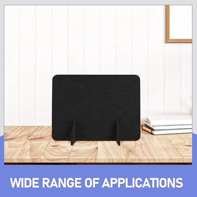 HOODANCOS 2pcs Felt Privacy Panel for Desktop Noise Reduction No Drill Installation Versatile Tabletop Separator for Office Classroom and Home Use