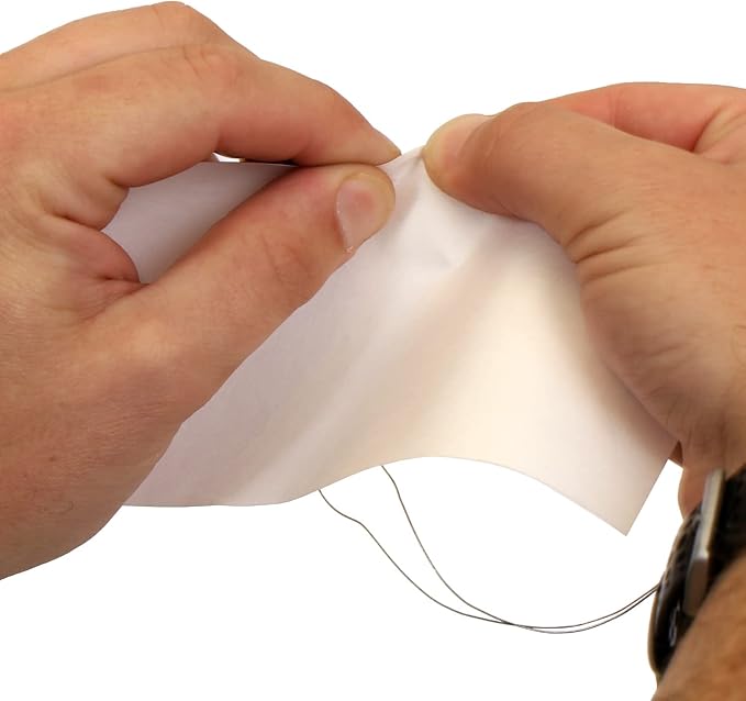SmartSign 4.75 x 2.375 inch Blank White Shipping Tags with Wires (Size-5), Metal Eyelet, 7.5 mil HDPE Plastic, Writable, Pack of 1000