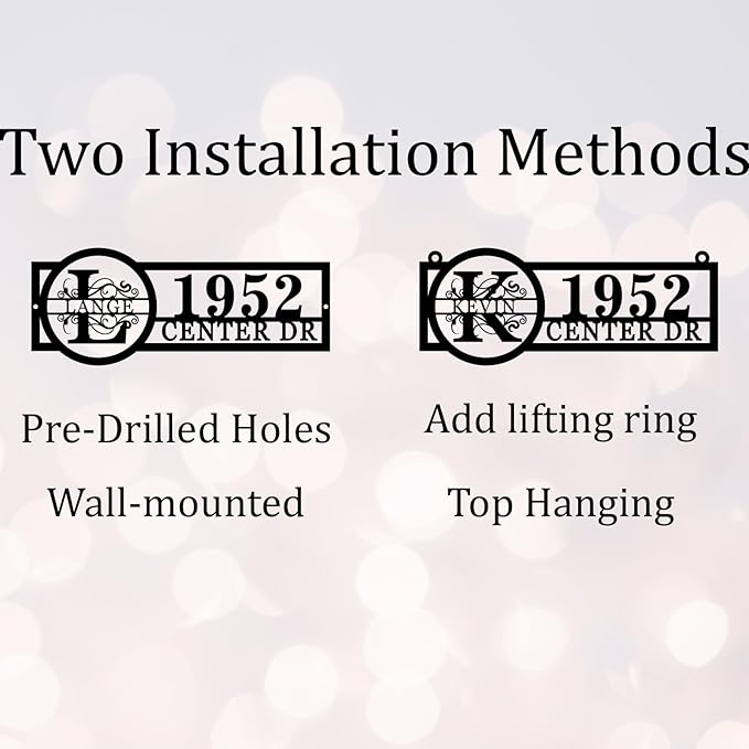 Custom Address Numbers for House, Personalized Hanging Metal Address Signs for Houses, House Warming Gifts New Home, Address Plaques for House Numbers, House Numbers for Outside Plaque, Address Plaque