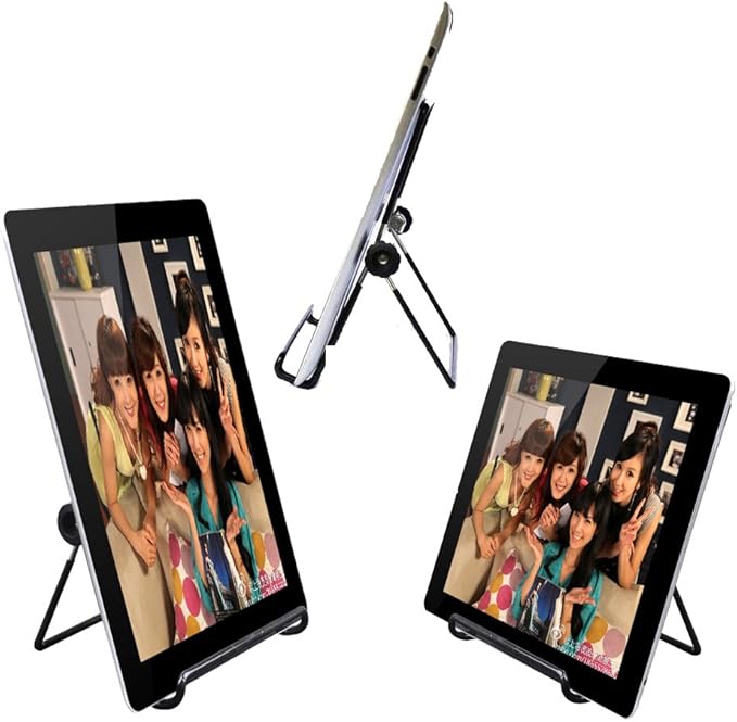 MOACC Tablet Stand, Portable Foldable Tablets Multi-Angle Non-Slip Adjustable Metal Holder Cradle Fit for 9-12.9 inch Tablet PC, Pad (2 Pack)