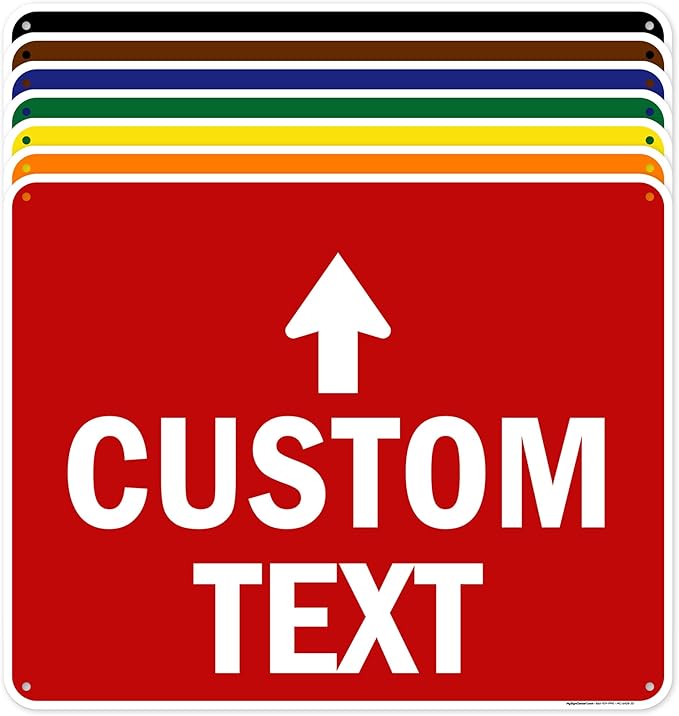 Custom Arrow,Custom Directional Sign, Up Arrow,24x30 Inches, 55 mil thick HDPE (high density polyethylene) Made in USA by My Sign Center