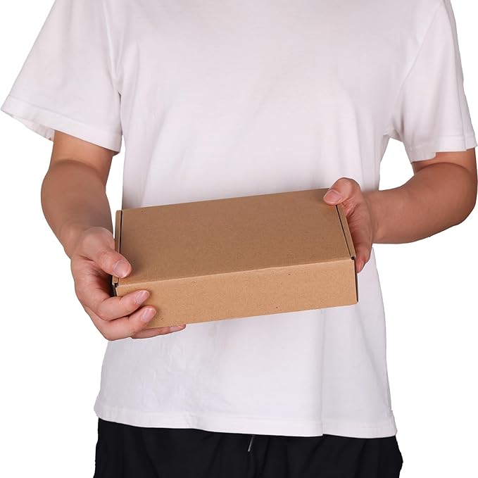 PHAREGE 9x6x2 inch Shipping Boxes 6 Pack Brown, Tab Lock Tuck Top Mailer Boxes for Packaging Small Business, Small Cardboard Gift Boxes for Wrapping Mailing Present