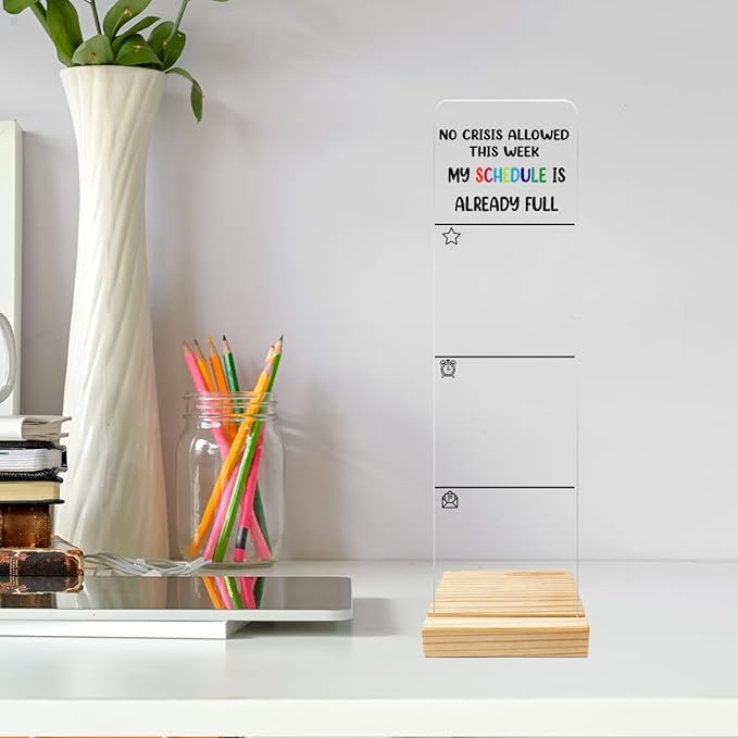 Monitor Memo Board Computer Monitor Memo Board Acrylic for Computer Monitors No Screen Damage Office Desk Accessories with Removable Design 12.6X 3.15 x 0.2 inches