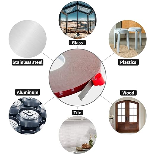 ToLanbbt Double Sided Tape Heavy Duty Waterproof Mounting Adhesive Tape Foam Tape for LED Strip Lights Home Decoration Office Decorations (108Ft x 0.39" x 0.03")