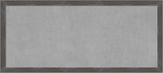 Amanti Art Grey Framed Magnetic Board 23x51 Oversize Vision Board for use with Magnets, 100% Metal Sheet to Display Items as Office Decor or for Home Organization in mudroom, Kitchen or Kids Room