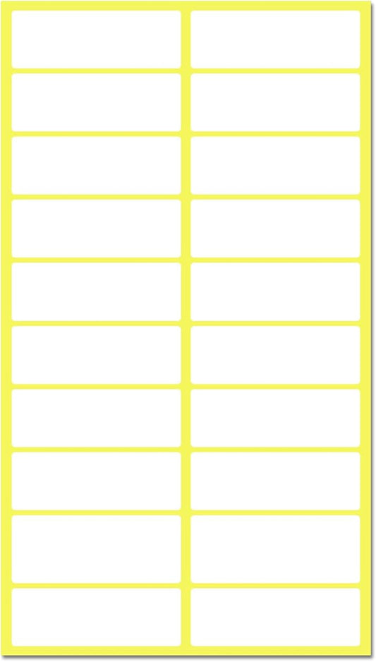 500 Pack, 1.5" x 0.5" - File Folder Labels Stickers, Matte White