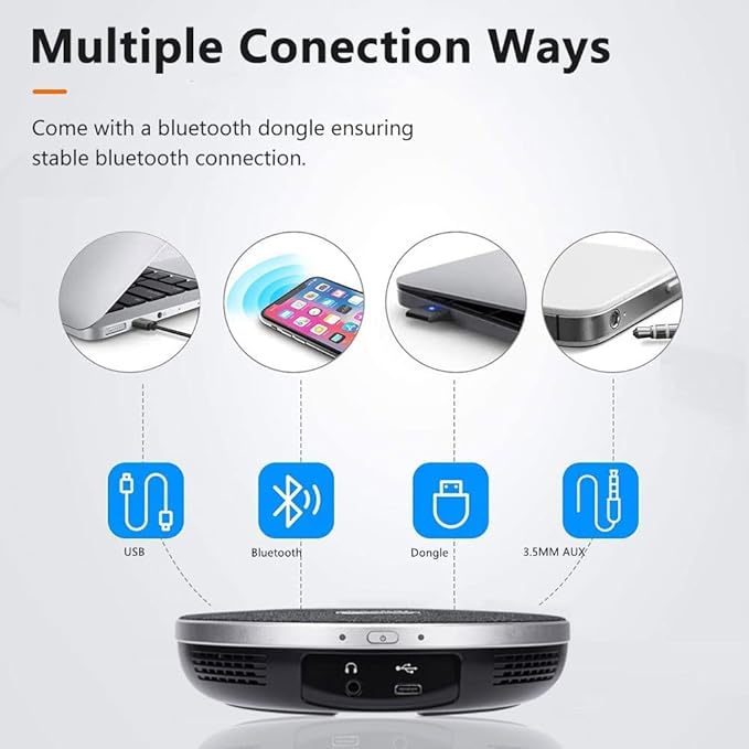 TONGVEO HDMI 20X Optical Zoom PTZ Conference Room Camera System, 1080P 60fps USB3.0 Computer Camera with Microphone & Bluetooth Speakerphone, Easy Setup for Church & Meetings