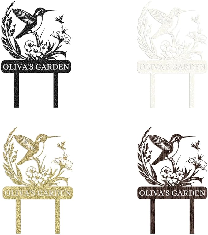 Personalized Garden Signs | Custom Bird Garden Stake Metal Sign | Metal Signs Customized | Garden Signs Decorative Outdoor | Garden Art Gifts | Customized Metal Yard Sign Stakes