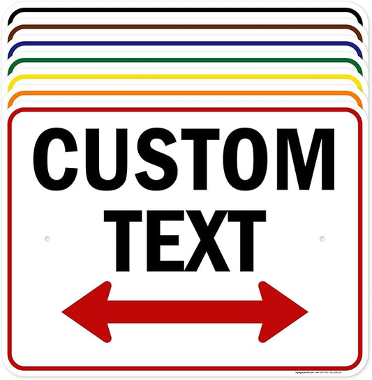 Custom Arrow,Custom Directional Sign, Two Way Arrow,18x24 Inches, Rust Free .063 Aluminum, Fade Resistant, Made in USA by My Sign Center
