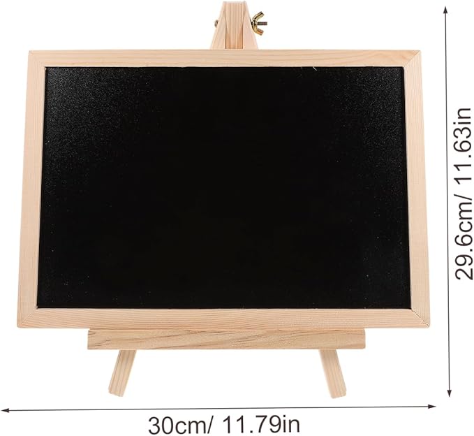 Holibanna Small Chalkboard with Stand 12 Inch Desktop Message Board for Home Bar Wedding Party Decoration Easy to Write and Clean
