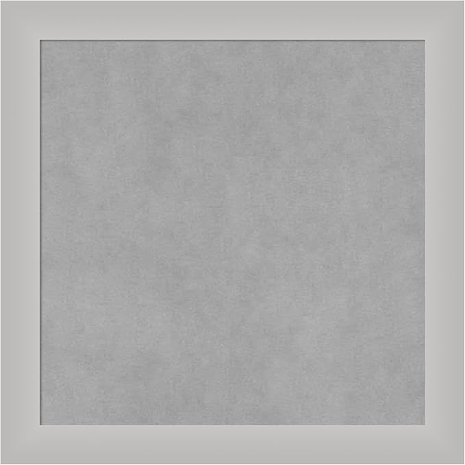 Amanti Art Silver Framed Magnetic Board 19x19 Small Vision Board for use with Magnets, 100% Metal Sheet to Display Items as Office Decor or for Home Organization in mudroom, Kitchen or Kids Room