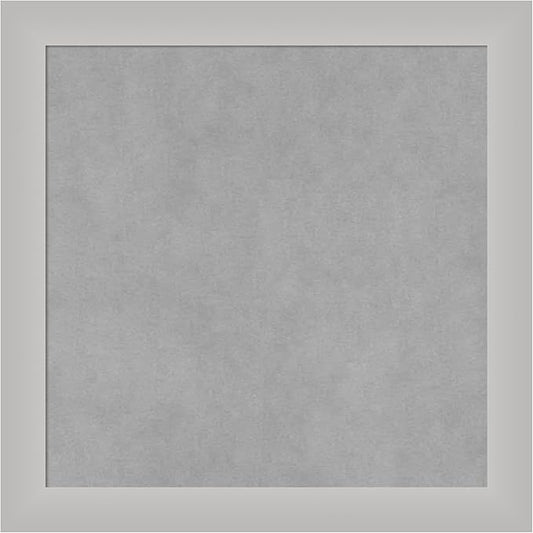 Amanti Art Silver Framed Magnetic Board 19x19 Small Vision Board for use with Magnets, 100% Metal Sheet to Display Items as Office Decor or for Home Organization in mudroom, Kitchen or Kids Room