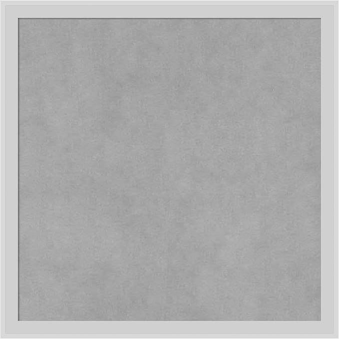 Amanti Art Silver Framed Magnetic Board 17x17 Small Vision Board for use with Magnets, 100% Metal Sheet to Display Items as Office Decor or for Home Organization in mudroom, Kitchen or Kids Room