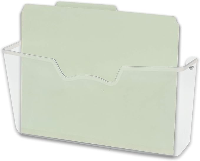 Simple Houseware Clear Wall Mount Pocket Document Organizer for Hanging File Holder