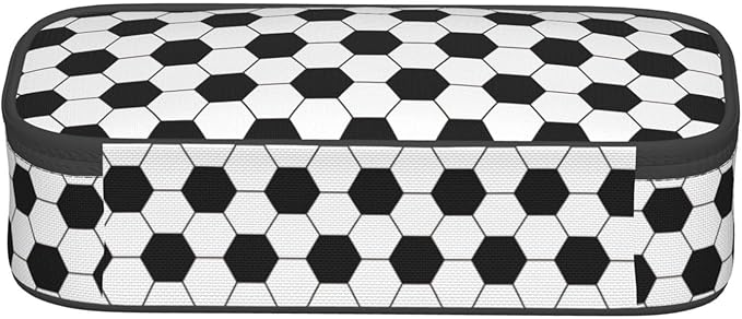 Soccer Texture Pencil Case Big Capacity Storage Pencil Pouch Stationery Bags With Zipper Portable Pen Holder Box Organizer For Boys Girls Teens Student College School Office Supplies
