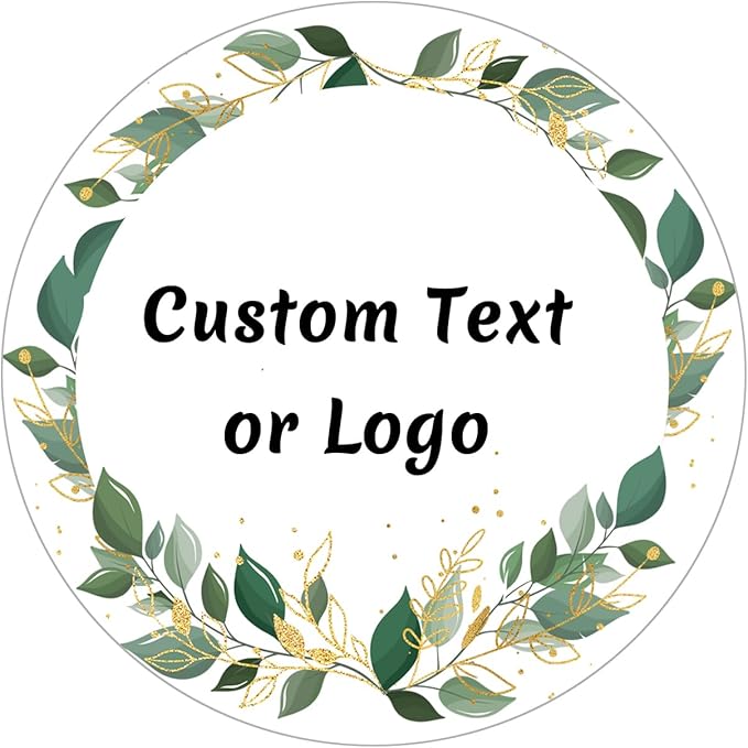 JOVELLO Personalized Custom Stickers - 60-1000 PCS Circle Custom Labels for Business, Logo, Office, Parties, etc(Labels Stickers-20)