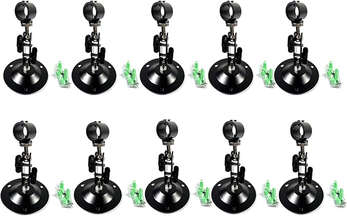16mm Laser Positioning Bracket, 360-Degree Adjustable, Black Alumina, 12 x 7.5CM, 10-Pack