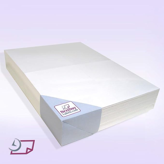 NextDayLabels - Letter Size White Perforated Blank Post Card Cardstock, 75 lb Cover Stock (203 gsm) 2 per Page, Cards Measure 8.5" X 5.5", Inkjet/Laser Compatible - 250 Sheets / 500 Cards