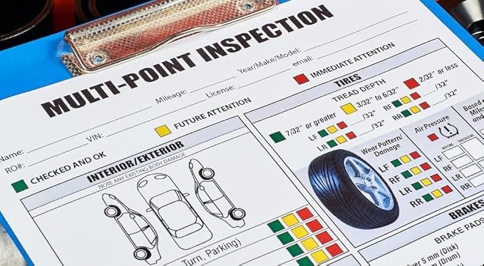 Visual Vehicle Inspection Report – 2-Part Carbonless Vehicle Checklist, Snap-Out Auto Service Forms, Fleet Maintenance Logs, Car Checkup Sheets - White & Canary 8.5"×11" - Pack of 500