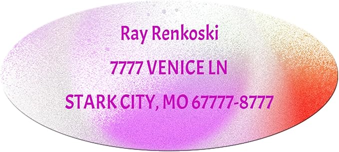 Made in USA Custom Return Address Stickers Labels Customized Mailing Label for Envelopes, Personalized Self Adhesive Flat Sheet Oval Labels