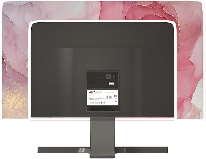 Baocicco Abstract Waterproof Television Cover with Pink Marble Design 40, 41, 42，43 Inch Full Body Cover for TV Screen Weatherproof Dust-Proof TV Screen Covers Sleeve Compatible with LED OLED Desktop