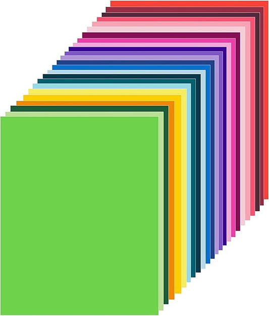 LIVHOLIC 200 Colored Cardstock Paper,Colorful Card Stock 250 GSM Heavy Weight for DIY Art, Scrapbook, Paper Crafting (200)