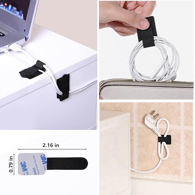 DRIVUU 311Pcs Cable Management Organizer Kit 4 Cable Sleeve Split,53Cable Clips 12Cord Clips Holder,22 Cable Ties, 20 Adhesive Wall Cable Tie, 200Fasten Cable Ties for TV Office Home Electronics