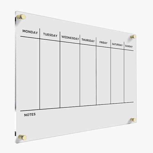 WEEKLY PLANNER Acrylic Wall Personalized Calendar 2026 Personalized Dry Erase Board Wall Calendar Weekly Calendar Housewarming Gift