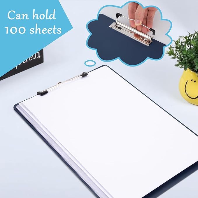 Principal Lines 16 Pack Plastic Clipboards with Low Profile Clip, Hanging Clipboards Bulk, Clip Boards 8.5x11 Holds 100 Sheets, A4 Letter Size Clipboard for Teacher, Students, Kids, School & Office
