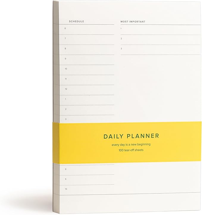 Daily To-Do List Notepad – Desk Pad for Work and Study, Minimal, 8.25x5.85 Inches