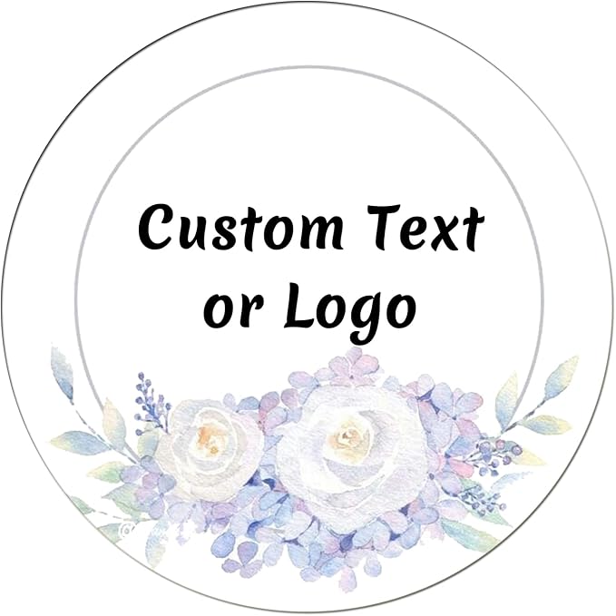 JOVELLO Personalized Custom Stickers - 60-1000 PCS Circle Custom Labels for Business, Logo, Office, Parties, etc (Labels Stickers-8)