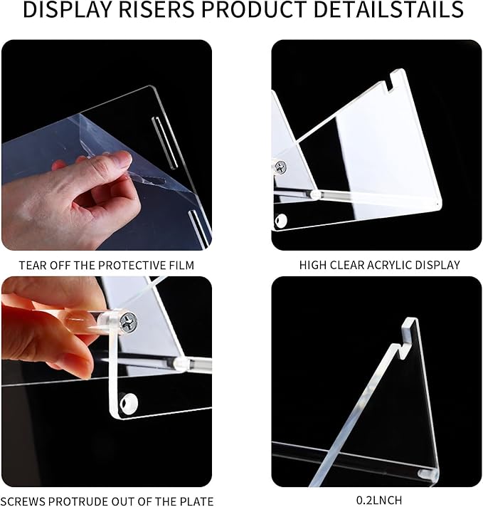 Sticker Roll Holder for Rolls and Fanfold Labels, Label Holder for Thermal Printer, Sticker Dispenser, Sticker Holder for Home,Office,Study,Small Business Essentials (1 Tier Acrylic Label Roll Holder)