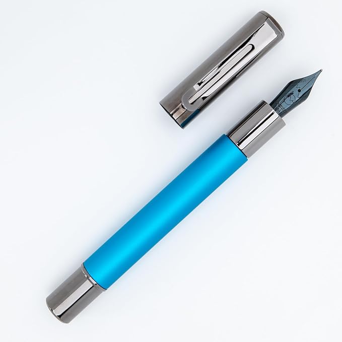 Monteverde USA Ritma Fountain Pen in Turquoise – Medium Nib, Balanced JoWo Stainless Steel, Refillable Ink Cartridge/Converter – Perfect for Professionals & Writing Enthusiasts