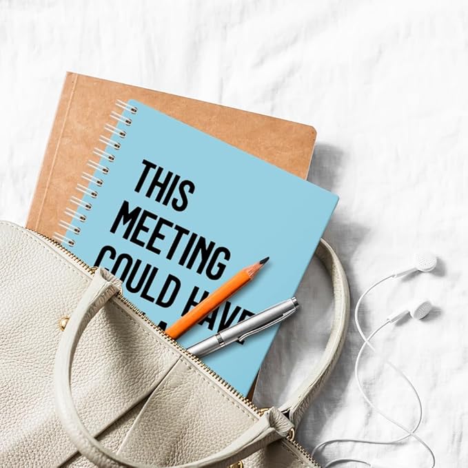 XQLZY This Meeting Could Have Been A Fist Fight Blue Spiral Notebook, Funny Corporate Humor Notepad, Office Sarcastic Humor Gifts for Men Women Coworker BFF Friend, Coworker Christmas Gifts