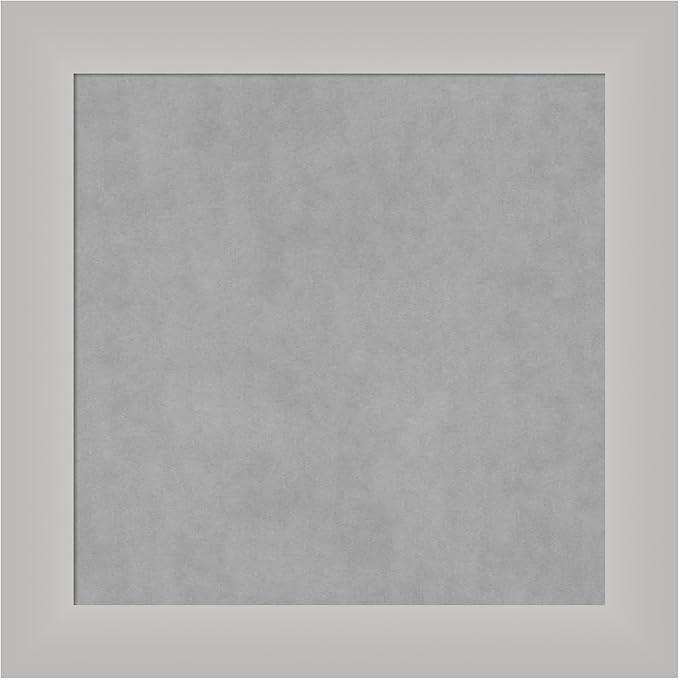 Amanti Art Silver Framed Magnetic Board 15x15 X-Small Vision Board for use with Magnets, 100% Metal Sheet to Display Items as Office Decor or for Home Organization in mudroom, Kitchen or Kids Room