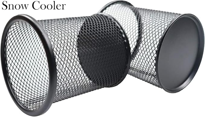 SNOW COOLER Pen Holder Pencil Holder Mesh Metal Pen Cup Holder Pencil Cup Holder for Desk Office Home Pen Organizer Black, 6 Pack